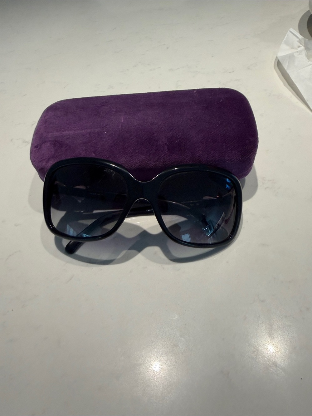 CHANEL Black Oversized Gradient Lens Women's Sunglasses